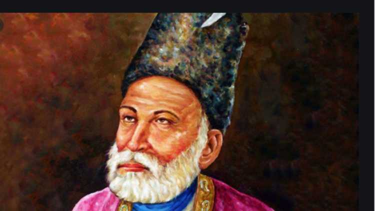A painting of Mirza Ghalib