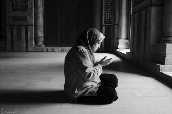 A Muslim woman praying