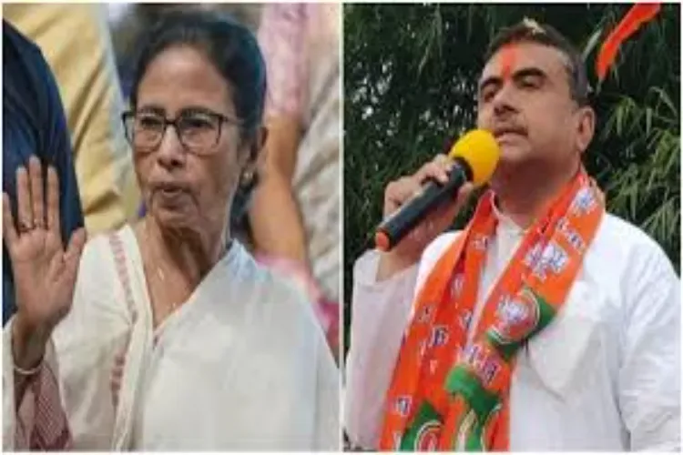 BJP leader Suvendu Adhikari and West Bengal CM Mamata Banerjee