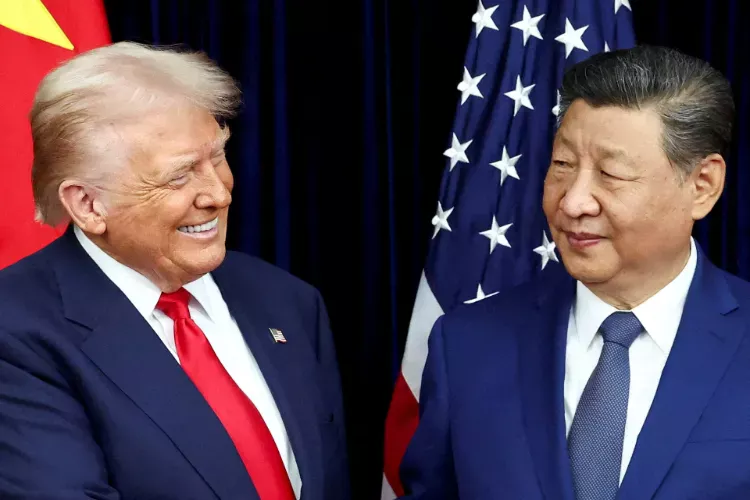 US President Donald Trump with Chinese President Xi Jinping