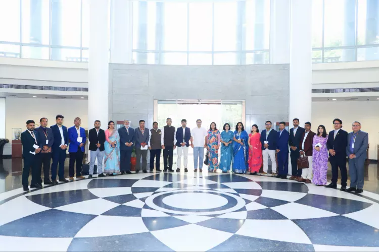 Foreign Secretary Vikram Misri with a group of journalists from Nepal