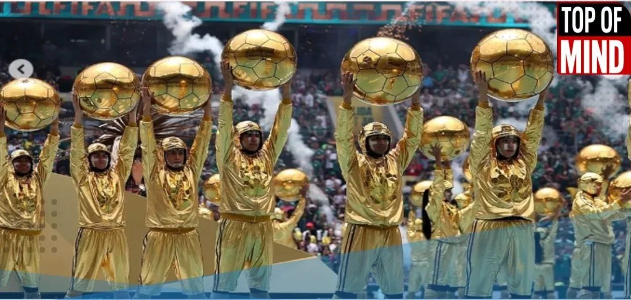 Scene from the FIFA inauguration ceremony in Mexico City