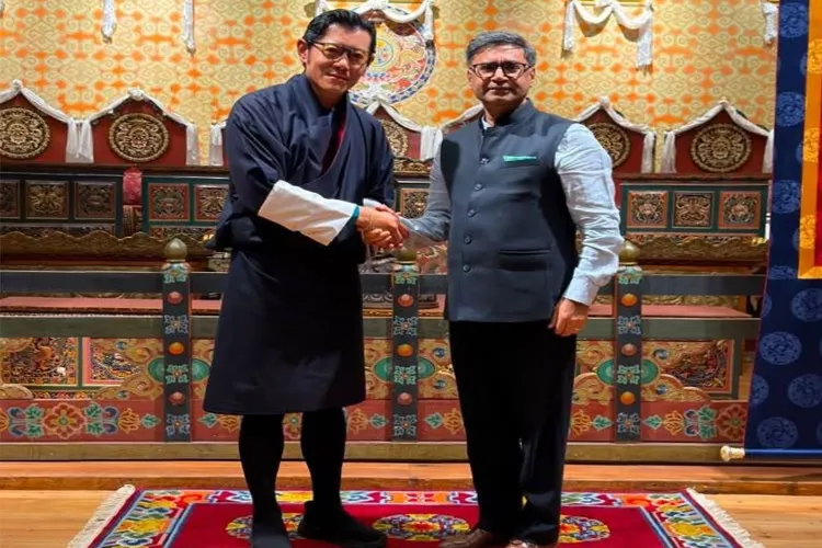 Indian Foreign Secretary Vikram Misri with Bhutanese counterpart Pema Lektup Dorji 
