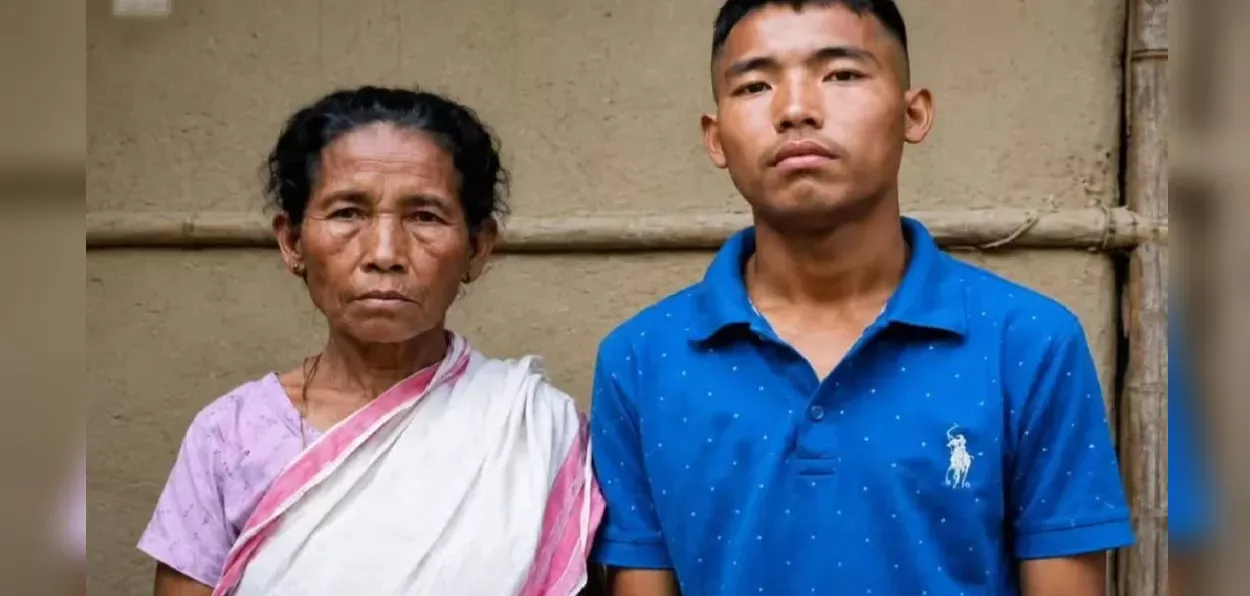 Bisu Limbu with his mother