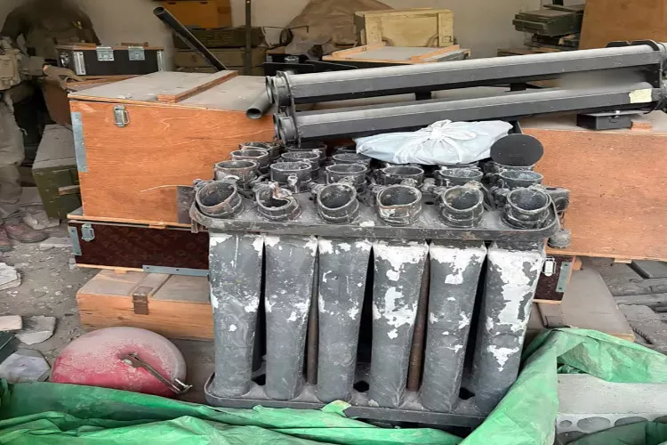 Weapons storage facility uncovered by IDF which allegedly stored Hezbollah launchers and rockets 
