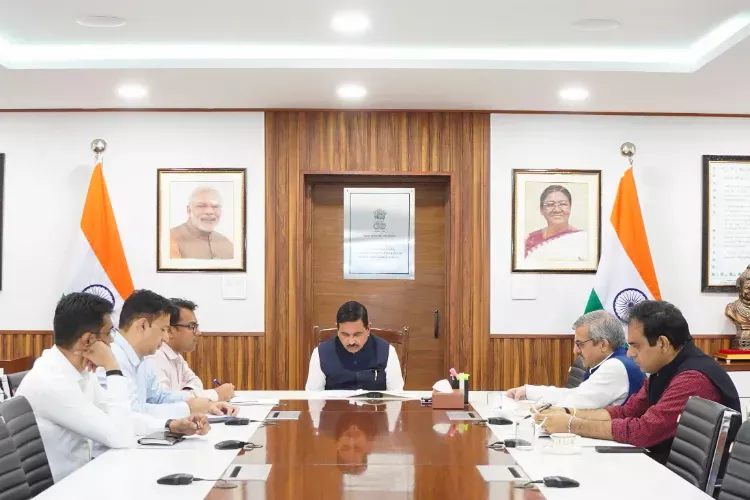  Union Education Minister Pralhad Joshi with senior officials of Ministry of Education