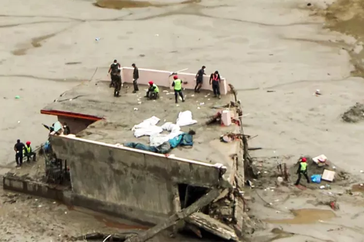 Rescue operations are underway in the flash-flood-ravaged areas 