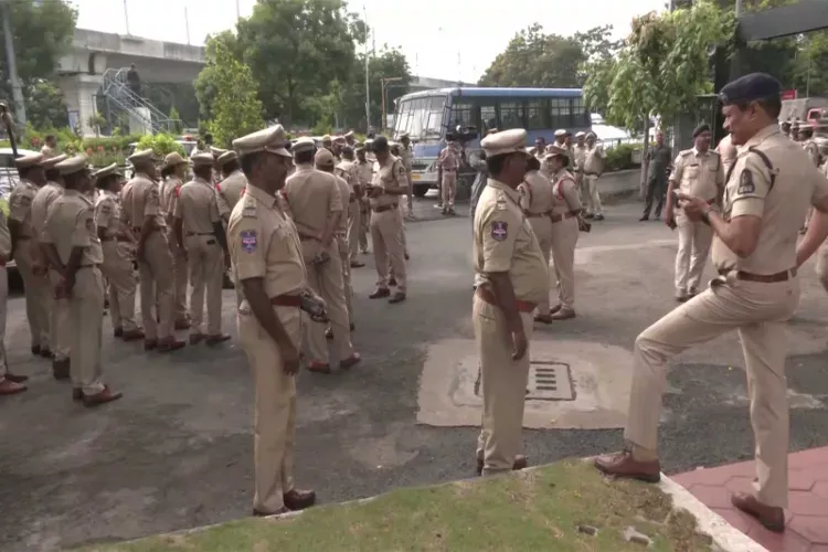 Visual from outside Telangana Assembly 
