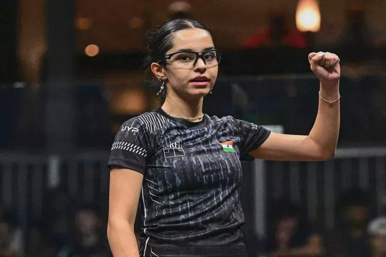 Indian squash players Anahat Singh