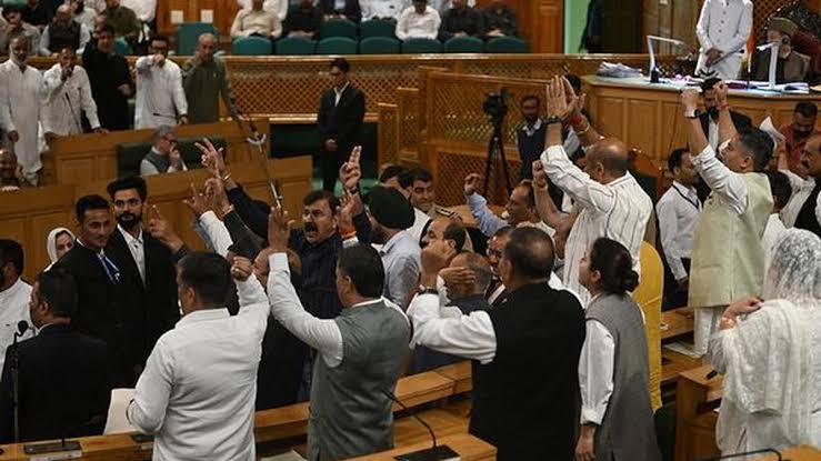 Visuals from Jammu and Kashmir Legislative Assembly